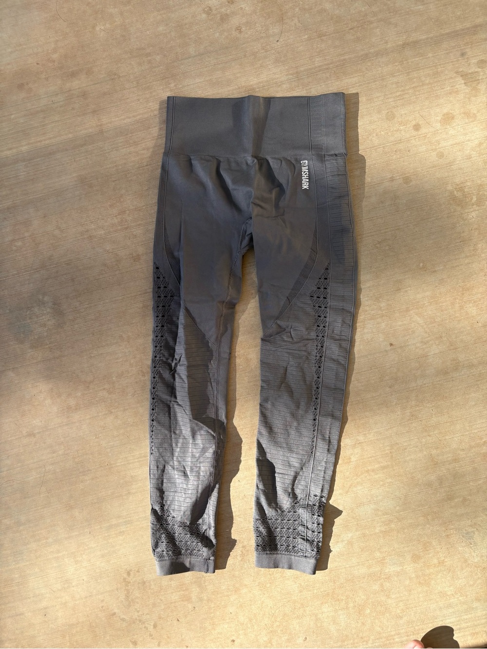 Gymshark Seamless High-Waist Leggings in Charcoal Cut Out Design